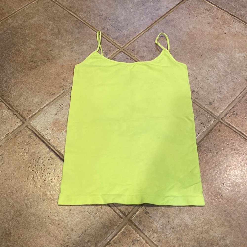 Malibu Sugar Girls Neon Yellow Tank One Size